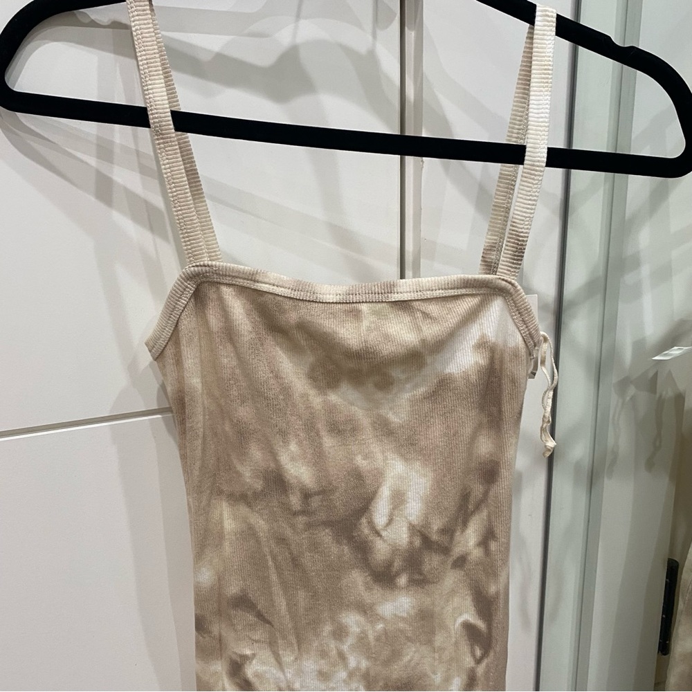 Zara cotton ribbed tie dye tank dress - Picture 3 of 7